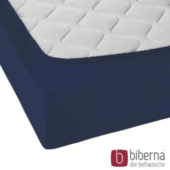 biberna Jersey-Elastic-Spannbetttuch marine, 1x 120x200 cm - 130x220 cm