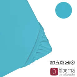 biberna Jersey-Elastic-Spannbetttuch türkis, 1x 120x200 cm - 130x220 cm