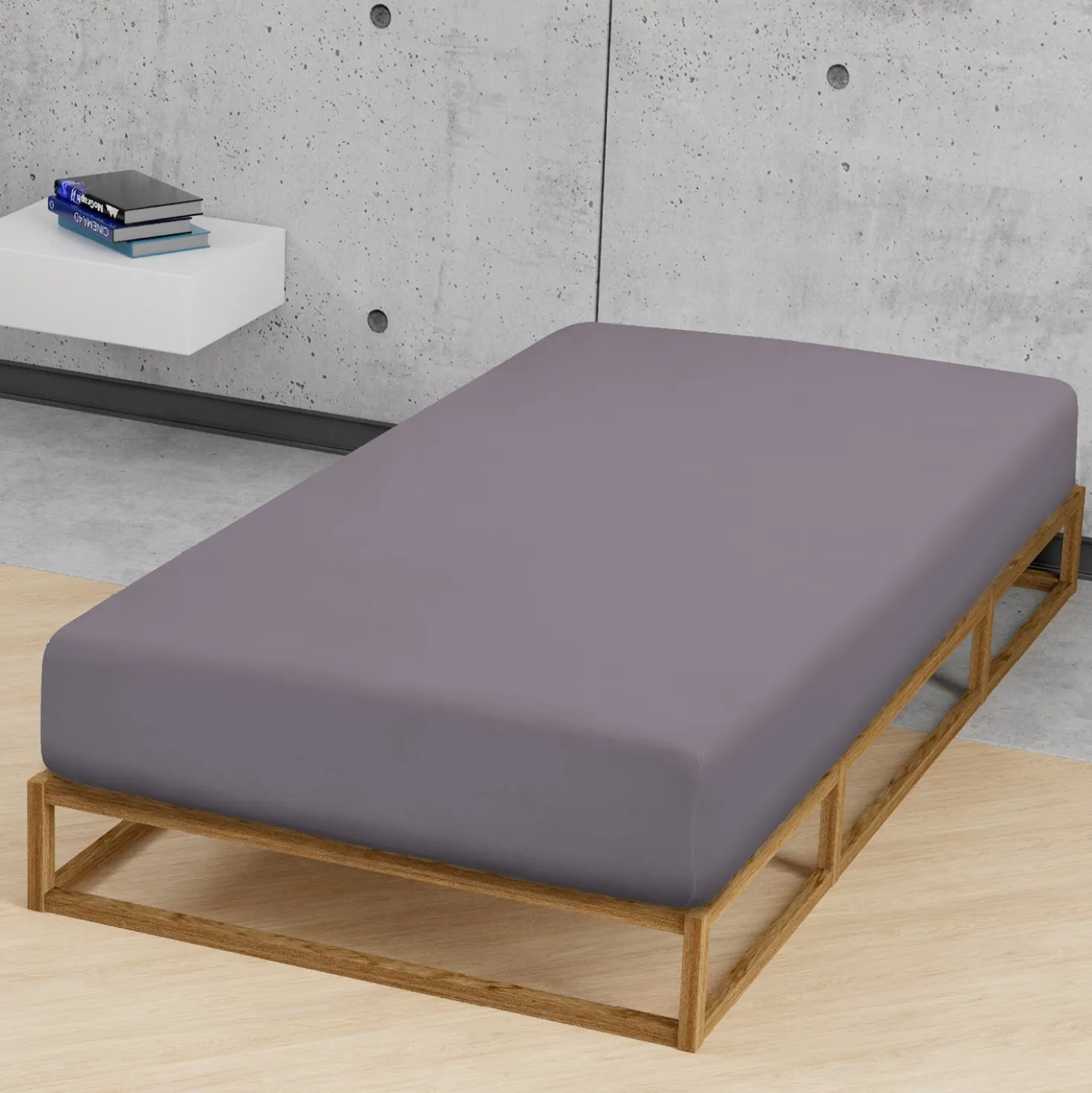 biberna Jersey-Elastic-Spannbetttuch silber/grau, 1x 120x200 cm - 130x220 cm