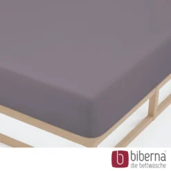 biberna Jersey-Elastic-Spannbetttuch silber/grau, 1x 120x200 cm - 130x220 cm