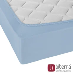 biberna Jersey-Elastic-Spannbetttuch eisblau, 1x 120x200 cm - 130x220 cm