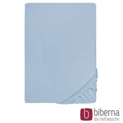 biberna Jersey-Elastic-Spannbetttuch eisblau, 1x 120x200 cm - 130x220 cm