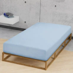 biberna Jersey-Elastic-Spannbetttuch eisblau, 1x 120x200 cm - 130x220 cm