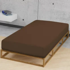 biberna Jersey-Elastic-Spannbetttuch topas / mocca, 1x 140x200 cm - 160x220 cm