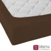 biberna Jersey-Elastic-Spannbetttuch topas / mocca, 1x 180x200 cm - 200x220 cm