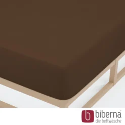 biberna Jersey-Elastic-Spannbetttuch topas / mocca, 1x 180x200 cm - 200x220 cm