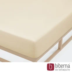 biberna Jersey-Elastic-Spannbetttuch kitt, 1x 180x200 cm - 200x220 cm