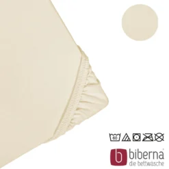 biberna Jersey-Elastic-Spannbetttuch kitt, 1x 180x200 cm - 200x220 cm