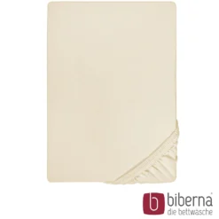 biberna Jersey-Elastic-Spannbetttuch kitt, 1x 180x200 cm - 200x220 cm