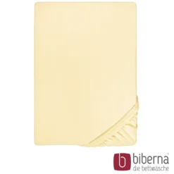 biberna Jersey-Elastic-Spannbetttuch gelb, 1x 180x200 cm - 200x220 cm