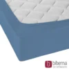 biberna Jersey-Elastic-Spannbetttuch azurblau, 1x 180x200 cm - 200x220 cm
