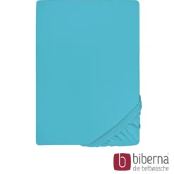 biberna Jersey-Elastic-Spannbetttuch türkis, 1x 180x200 cm - 200x220 cm