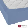 biberna Jersey-Elastic-Spannbetttuch blau, 1x 180x200 cm - 200x220 cm