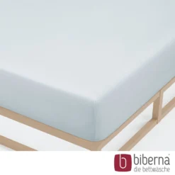 biberna Jersey-Elastic-Spannbetttuch ciel, 1x 180x200 cm - 200x220 cm