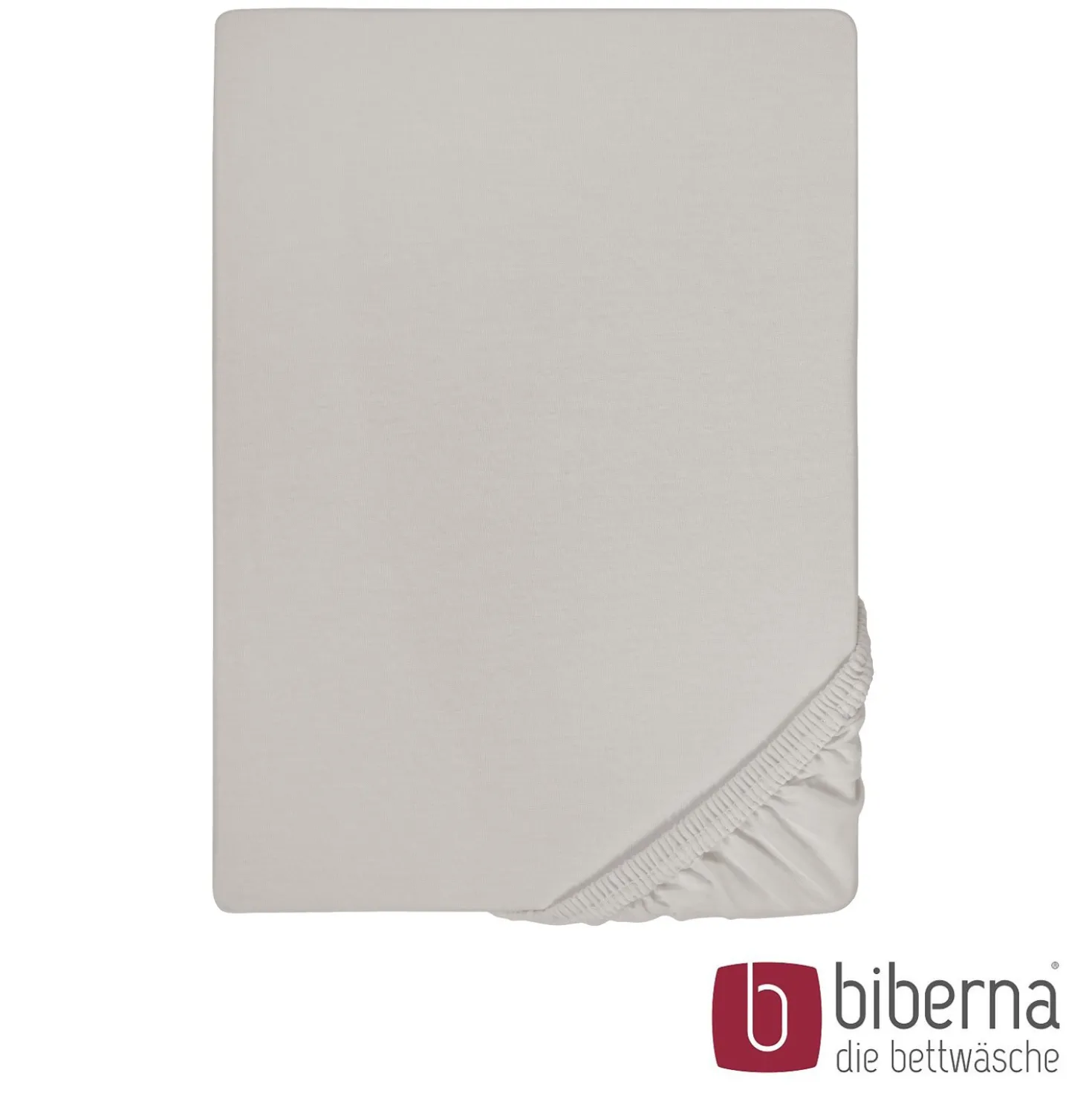 biberna Jersey-Elastic-Spannbetttuch sturmgrau, 1x 180x200 cm - 200x220 cm