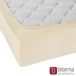 biberna Jersey-Elastic-Spannbetttuch kitt, 1x 140x200 cm - 160x220 cm