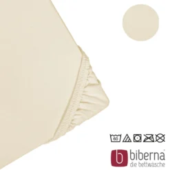 biberna Jersey-Elastic-Spannbetttuch kitt, 1x 140x200 cm - 160x220 cm
