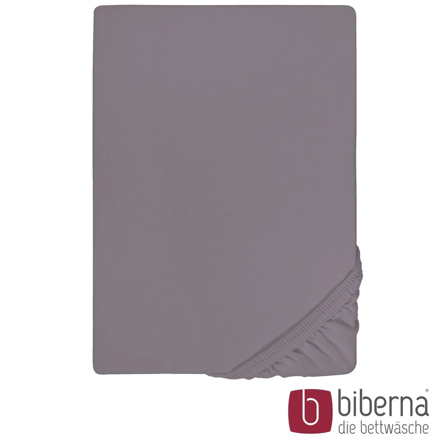 biberna Jersey-Elastic-Spannbetttuch silber/grau, 1x 180x200 cm - 200x220 cm