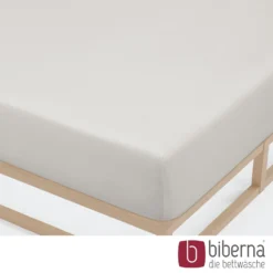 biberna Jersey-Elastic-Spannbetttuch grau, 1x 180x200 cm - 200x220 cm