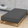 biberna Jersey-Elastic-Spannbetttuch titanium, 1x 180x200 cm - 200x220 cm