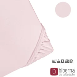 biberna Jersey-Elastic-Spannbetttuch rose, 1x 180x200 cm - 200x220 cm