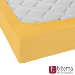 biberna Jersey-Elastic-Spannbetttuch honig, 1x 140x200 cm - 160x220 cm