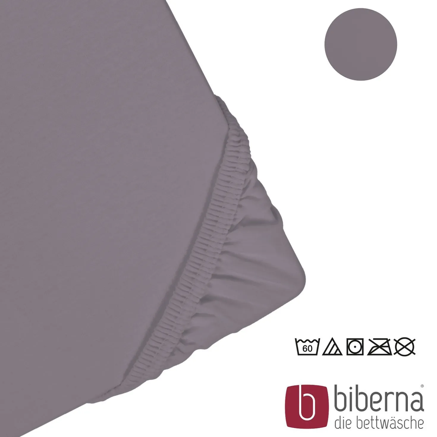 biberna Jersey-Elastic-Spannbetttuch silber/grau, 1x 140x200 cm - 160x220 cm