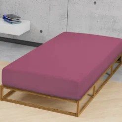 biberna Jersey-Elastic-Spannbetttuch brombeer, 1x 140x200 cm - 160x220 cm