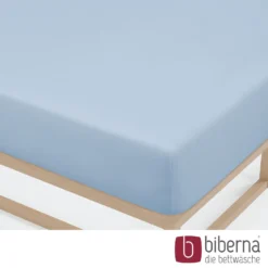 biberna Jersey-Elastic-Spannbetttuch eisblau, 1x 140x200 cm - 160x220 cm