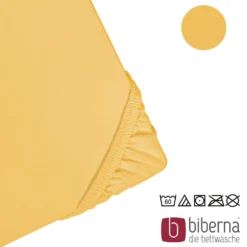 biberna Jersey-Elastic-Spannbetttuch honig, 1x 90x190 cm - 100x220 cm