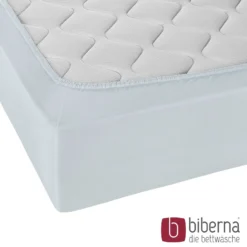 biberna Jersey-Elastic-Spannbetttuch ciel, 1x 90x190 cm - 100x220 cm