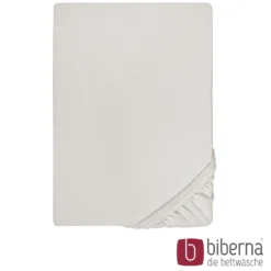 biberna Jersey-Elastic-Spannbetttuch grau, 1x 90x190 cm - 100x220 cm
