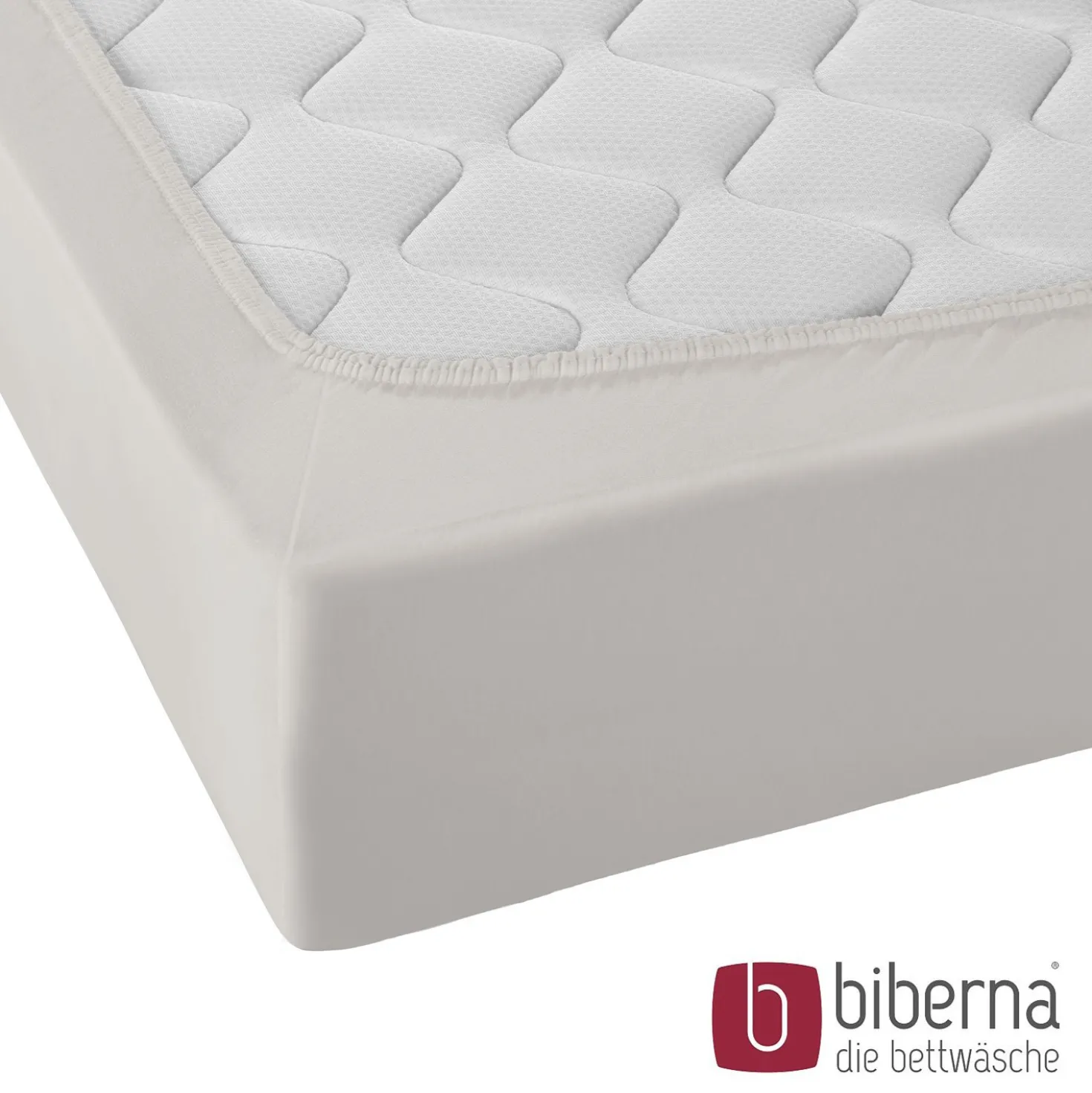 biberna Jersey-Elastic-Spannbetttuch grau, 1x 90x190 cm - 100x220 cm