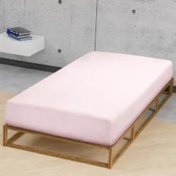 biberna Jersey-Elastic-Spannbetttuch rose, 1x 90x190 cm - 100x220 cm