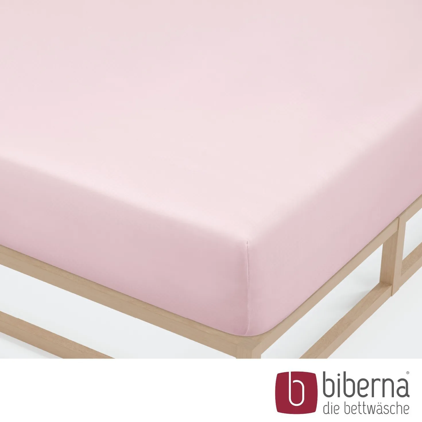 biberna Jersey-Elastic-Spannbetttuch rose, 1x 90x190 cm - 100x220 cm