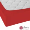 biberna Jersey-Elastic-Spannbetttuch rot, 1x 90x190 cm - 100x220 cm