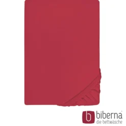 biberna Jersey-Elastic-Spannbetttuch rubin, 1x 90x190 cm - 100x220 cm