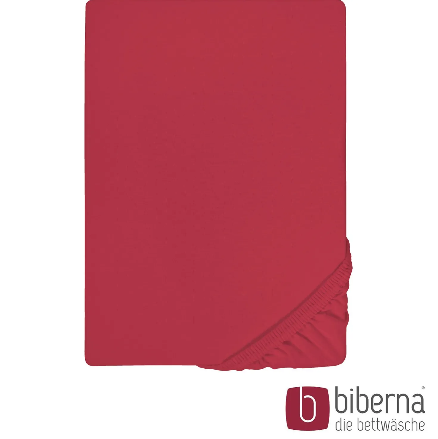 biberna Jersey-Elastic-Spannbetttuch rubin, 1x 90x190 cm - 100x220 cm