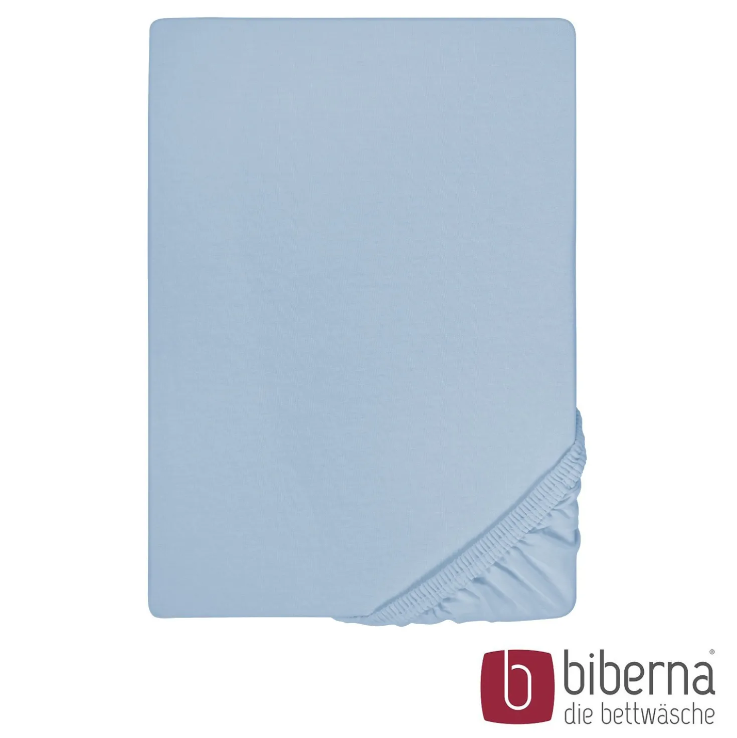 biberna Jersey-Elastic-Spannbetttuch eisblau, 1x 90x190 cm - 100x220 cm