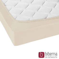 biberna Jersey-Elastic-Topper-Spannbetttuch grau, 1x 180x200 cm - 200x220 cm