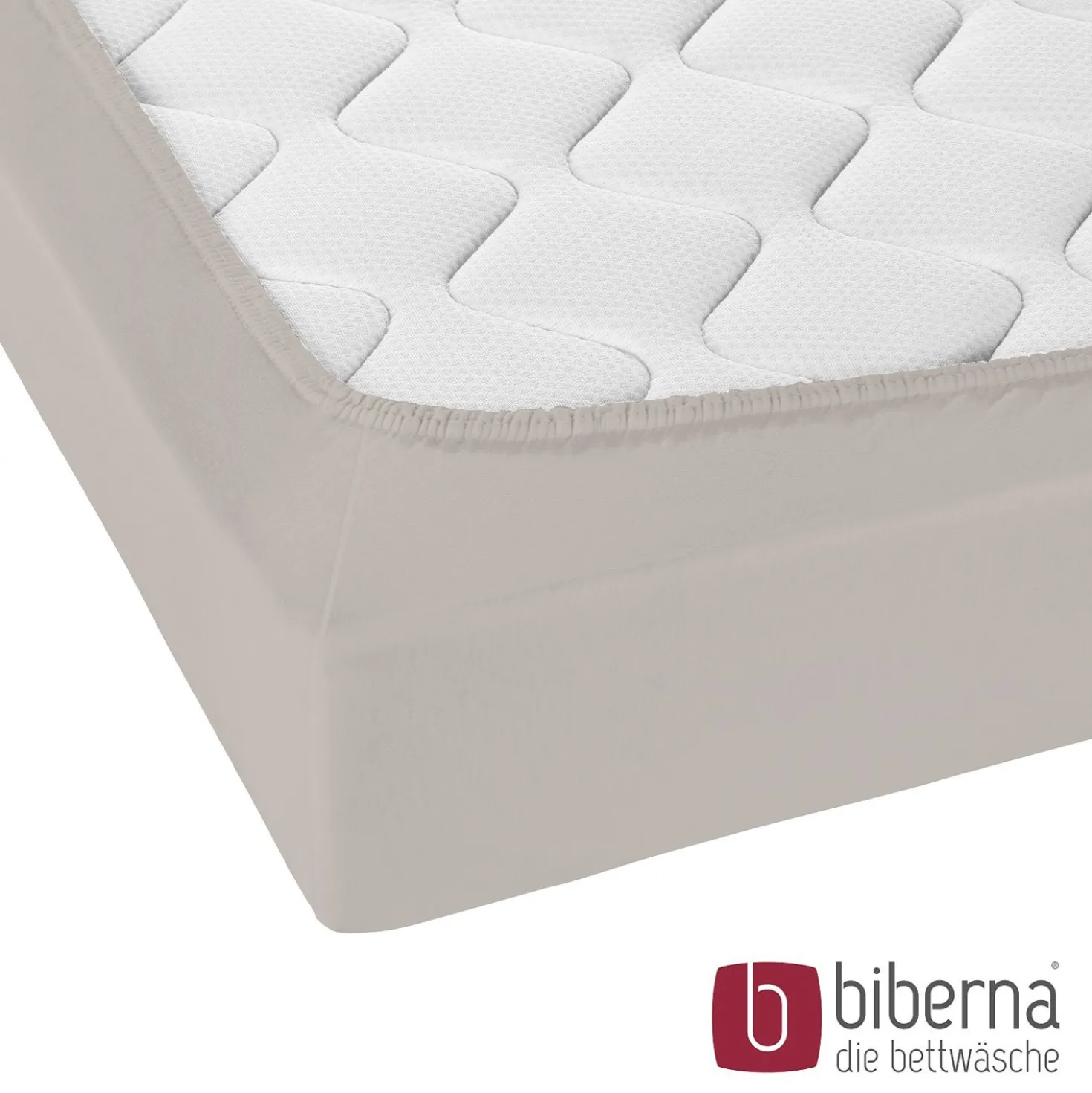 biberna Jersey-Elastic-Topper-Spannbetttuch sturmgrau, 1x 180x200 cm - 200x220 cm