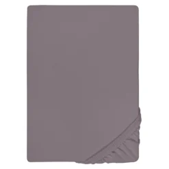 biberna Jersey-Elastic-Topper-Spannbetttuch silber/grau, 1x 180x200 cm - 200x220 cm