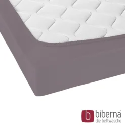 biberna Jersey-Elastic-Topper-Spannbetttuch silber/grau, 1x 180x200 cm - 200x220 cm