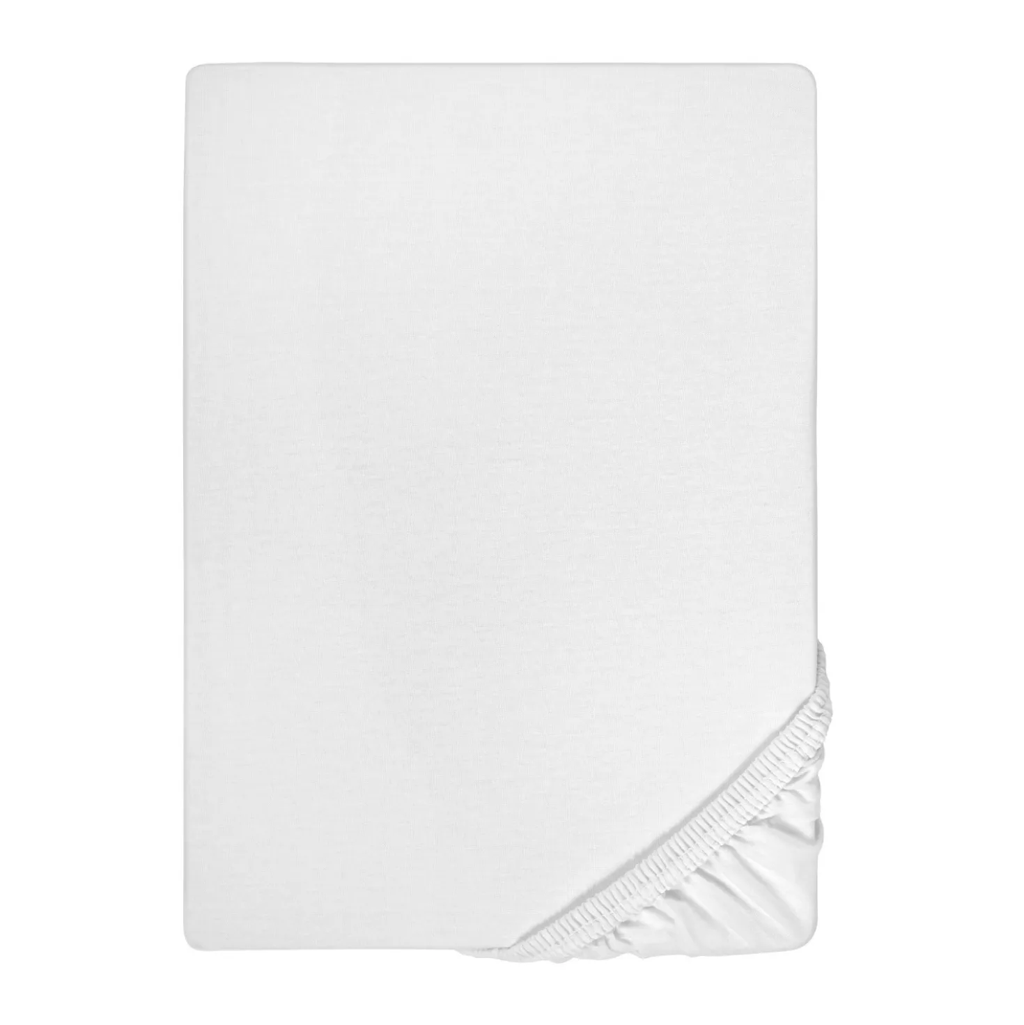 biberna Jersey-Elastic-Topper-Spannbetttuch weiss, 1x 180x200 cm - 200x220 cm