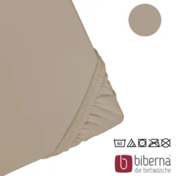 biberna Jersey-Elastic-Topper-Spannbetttuch basalt, 1x 140x200 cm - 160x220 cm