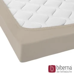 biberna Jersey-Elastic-Topper-Spannbetttuch basalt, 1x 90x190 cm - 100x220 cm
