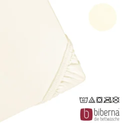 biberna Jersey-Elastic-Topper-Spannbetttuch perlmutt, 1x 90x190 cm - 100x220 cm
