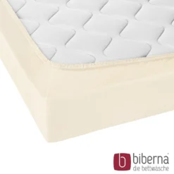 biberna Jersey-Elastic-Topper-Spannbetttuch champagner, 1x 90x190 cm - 100x220 cm