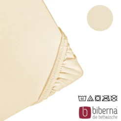 biberna Jersey-Elastic-Topper-Spannbetttuch champagner, 1x 90x190 cm - 100x220 cm