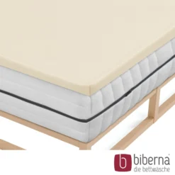 biberna Jersey-Elastic-Topper-Spannbetttuch champagner, 1x 90x190 cm - 100x220 cm